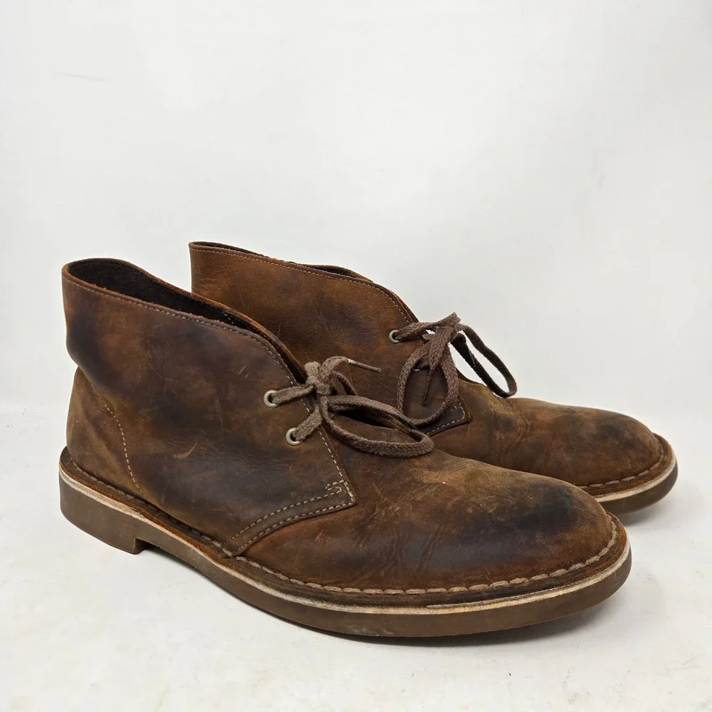 Clarks Bushacre 2 Mens 9 Dark Brown Leather Chukka Desert Boots 26082863090